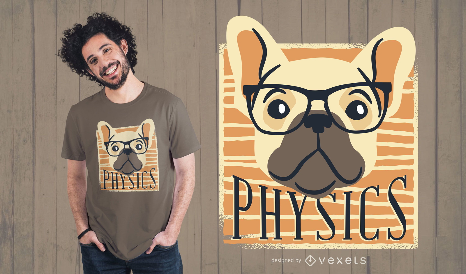 Physik Nerdy Hund T-Shirt Design