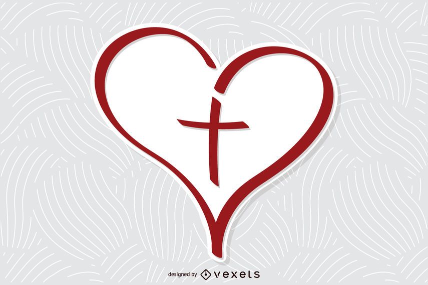 Cross Heart Vector Cross Heart Vector
