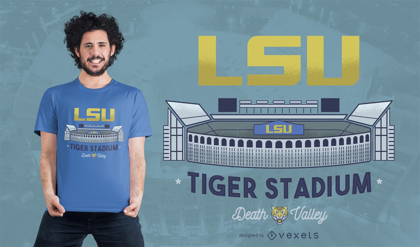 Design de camisetas LSU Tiger Stadium