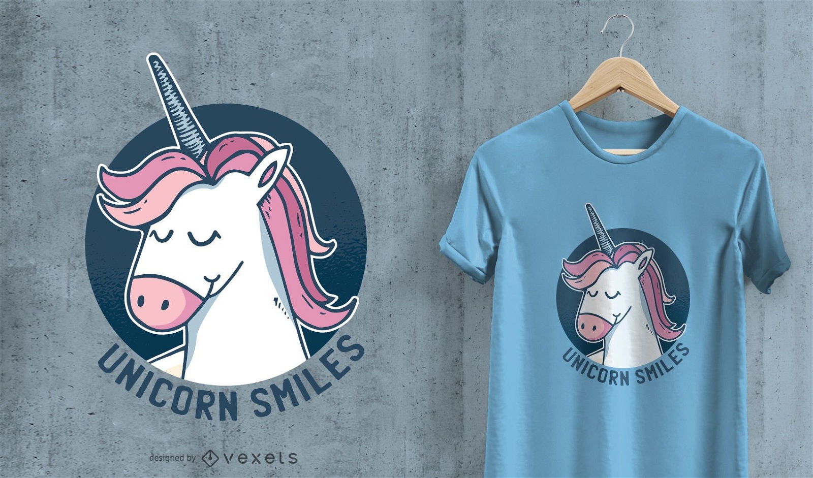 Design de camisetas Unicorn Smiles