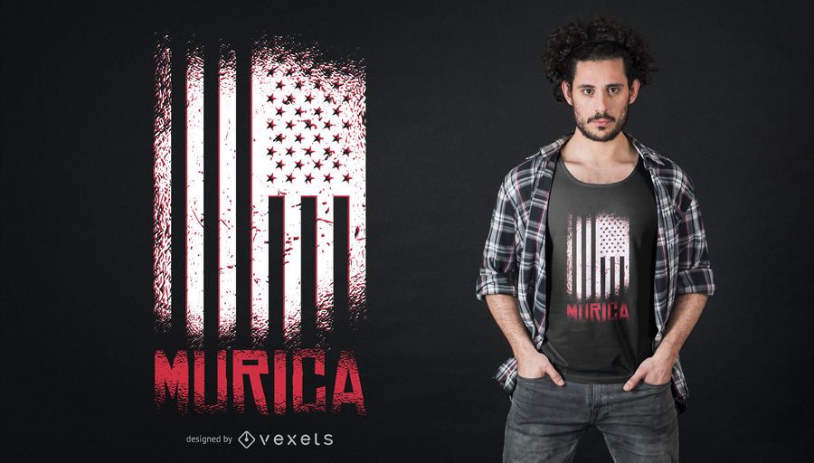 Murica American Flag T-Shirt Design Murica American Flag T-Shirt Design