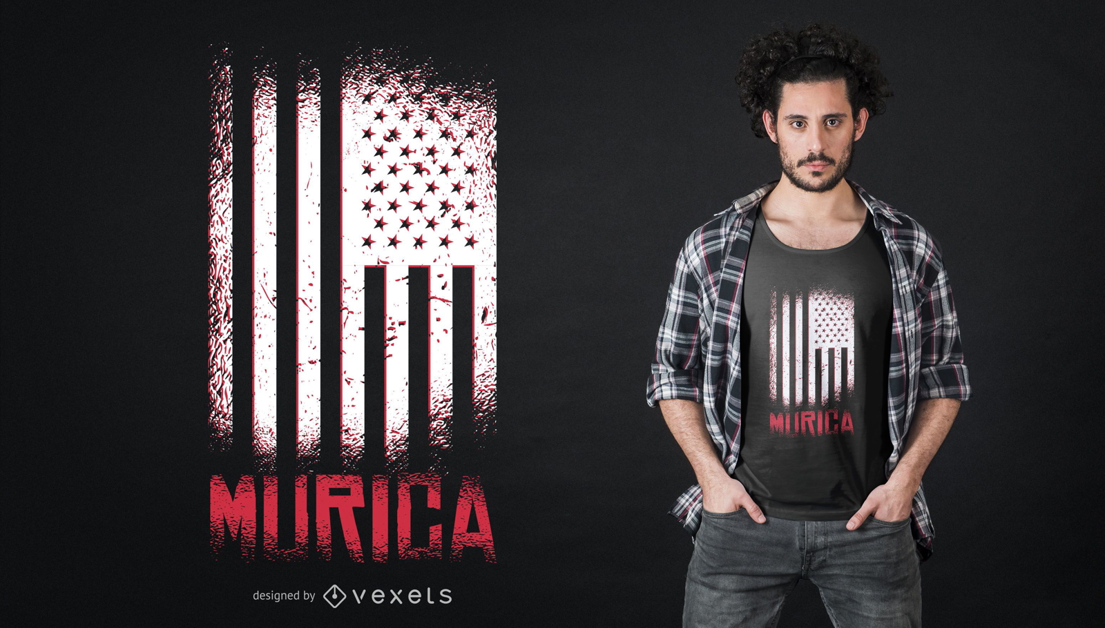 Design de camisetas da bandeira americana Murica