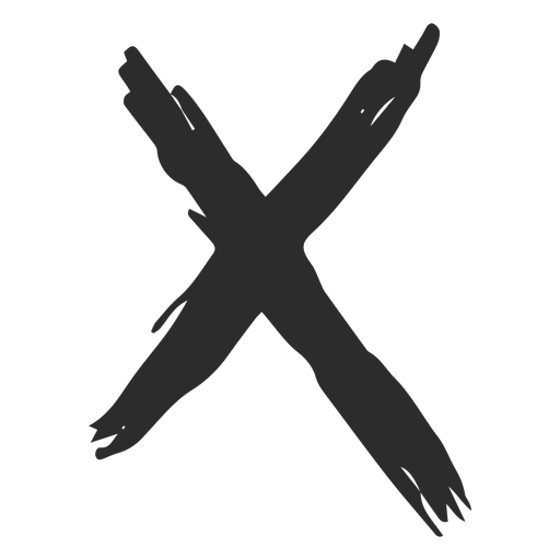 X mark scribble PNG Design