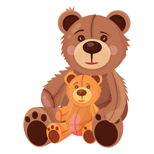 Illustration von zwei Teddyb?ren PNG-Design