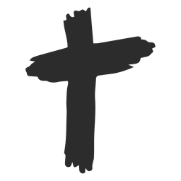Christian cross hand drawn