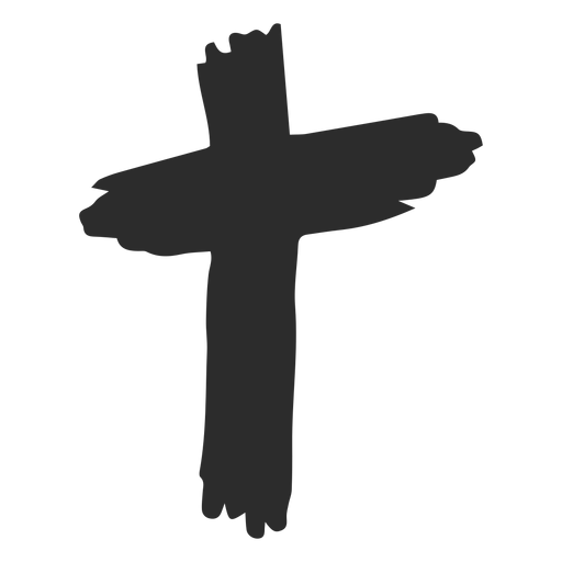 Christian cross hand drawn