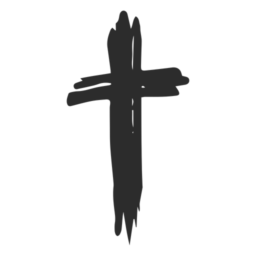 Garabato de cruz cristiana Diseño PNG