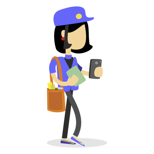 Mailwoman delivering letters PNG Design