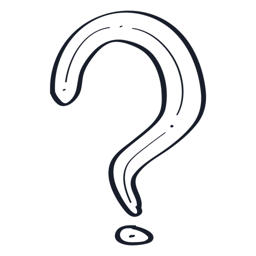 Question mark doodle PNG Design