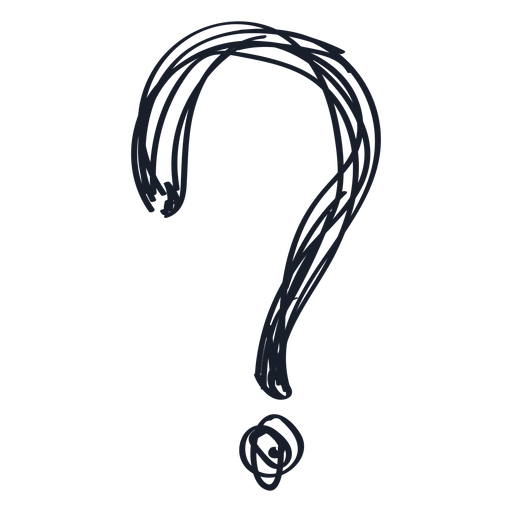 Question mark scribble PNG Design
