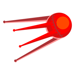 Ilustración de nave espacial alienígena roja Diseño PNG