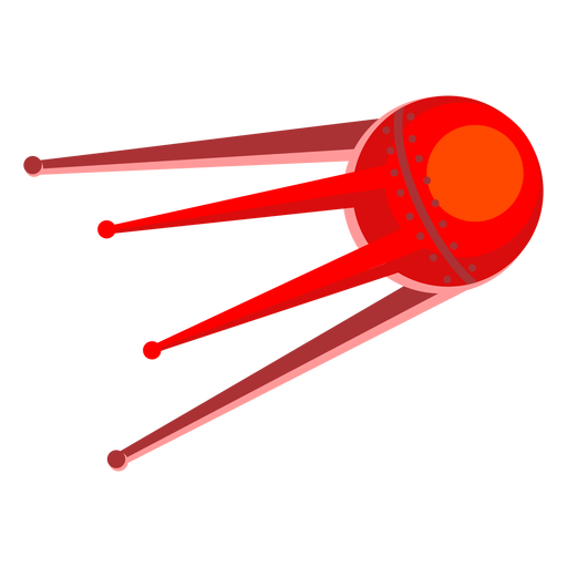 Ilustración de nave espacial alienígena roja Diseño PNG