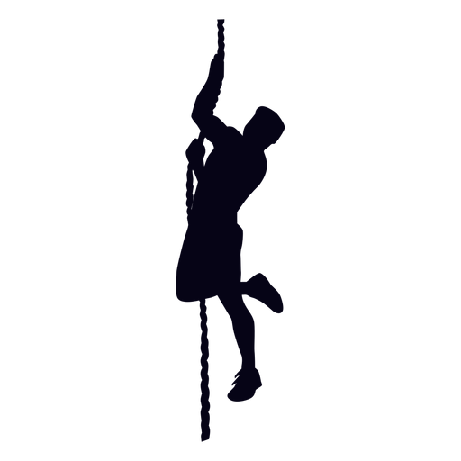Rope climbing crossfit silhouette PNG Design
