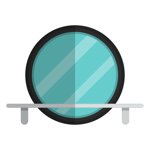 Round bathroom mirror icon PNG Design