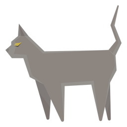 Geometrische Illustration der russischen blauen Katze PNG-Design