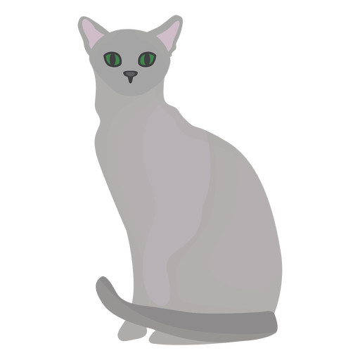 Ilustra??o de gato azul russo Desenho PNG