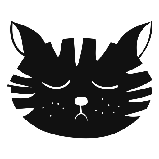 Trauriger Avatar der traurigen Katzenhand PNG-Design