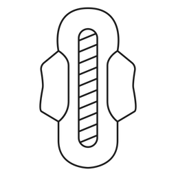 Ícone de traço de absorvente higiênico Desenho PNG