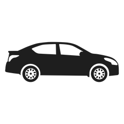 Sedan car side view silhouette Sedan car side view silhouette