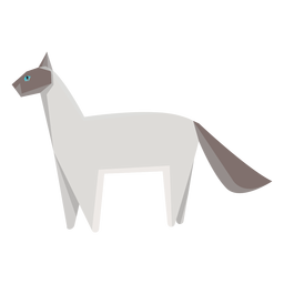 Siamese cat geometric illustration PNG Design