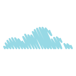 Garabato de nube de cielo Diseño PNG