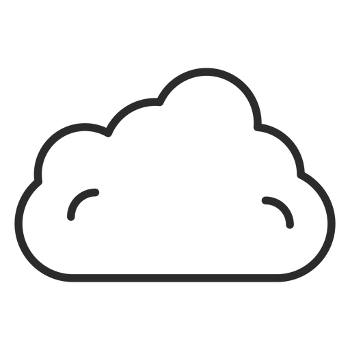 Icono de trazo de nube de cielo Diseño PNG