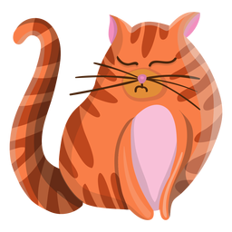 Ilustración de gato soñoliento Diseño PNG