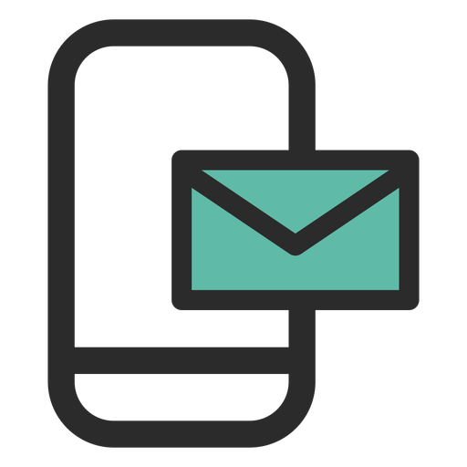 Smartphone mail contact icon PNG Design