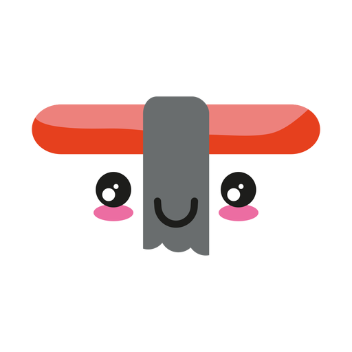 Smile kawaii face sushi nigiri PNG Design
