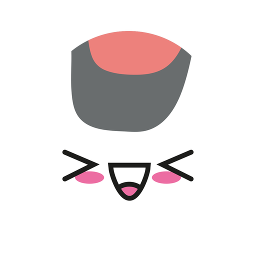 Smile kawaii sushi roll PNG Design
