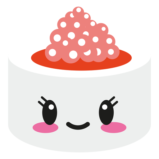 Rollo de sushi cara kawaii sonriente - Descargar PNG/SVG ...