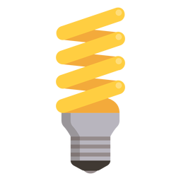 Spiral light bulb PNG Design