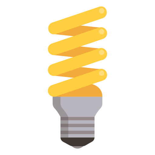 Spiral light bulb PNG Design