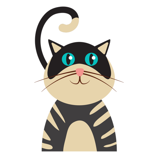 Gato rayado avatar Diseño PNG
