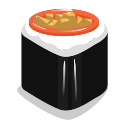 Icono de rollo de sushi Diseño PNG
