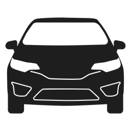 Silhueta da vista frontal do carro SUV Desenho PNG