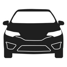 Silueta de vista frontal de coche SUV Diseño PNG Transparent PNG