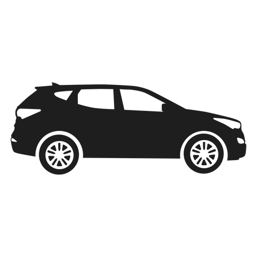 Silhueta vista lateral do carro SUV Desenho PNG