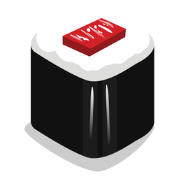 Icono de sushi de atún tekka maki Diseño PNG