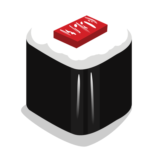 Tekka maki tuna sushi icon Transparent PNG Tekka maki tuna sushi icon Transparent PNG