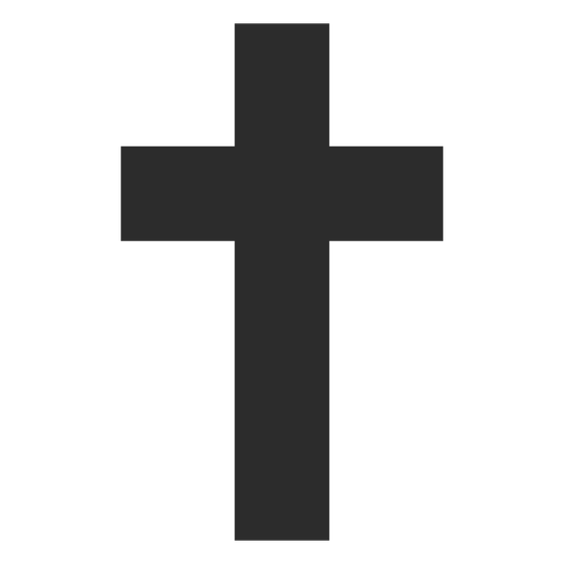 Icono de cruz cristiana gruesa Diseño PNG