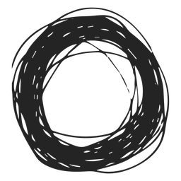 Dicker Kreis kritzelt PNG-Design