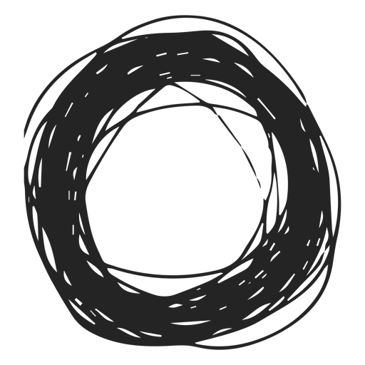 Thick circle scribble PNG Design