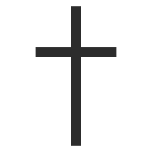 Icono de cruz cristiana delgada Diseño PNG