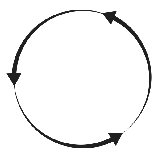 Three arrows circle PNG Design