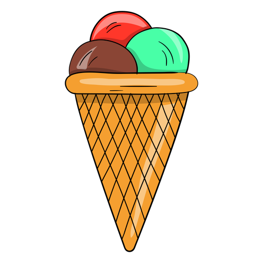 Three Balls Ice Cream Icon PNG & SVG Design For T-Shirts