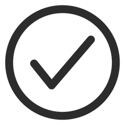 Marque el icono de trazo de marca de verificación Transparent PNG