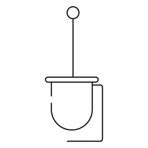 Icono de trazo de portaescobillas de inodoro Diseño PNG