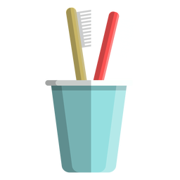 Toothbrush Cup Icon PNG & SVG Design For T-Shirts