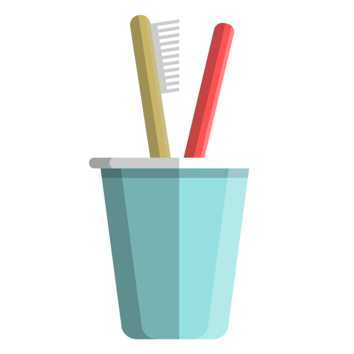Toothbrush cup icon PNG Design